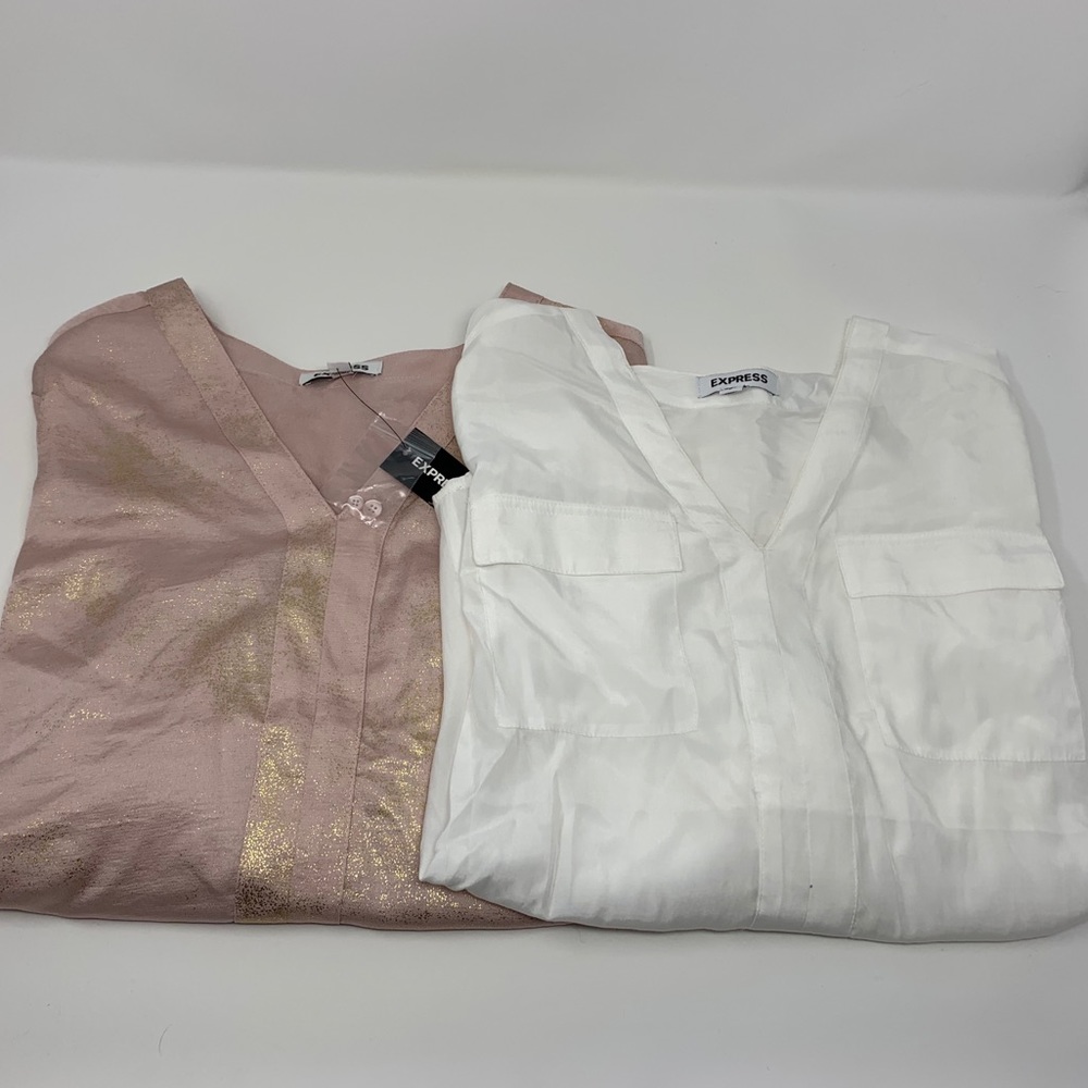 Bundle Express Blouses Pink / White SZ Small